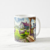 Tasse Ferme de moutons avec chien border collie (Devant droit)