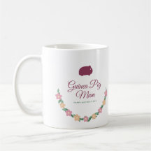 Tasse Fête des Mères Maman Cochon d'Inde, Guirland