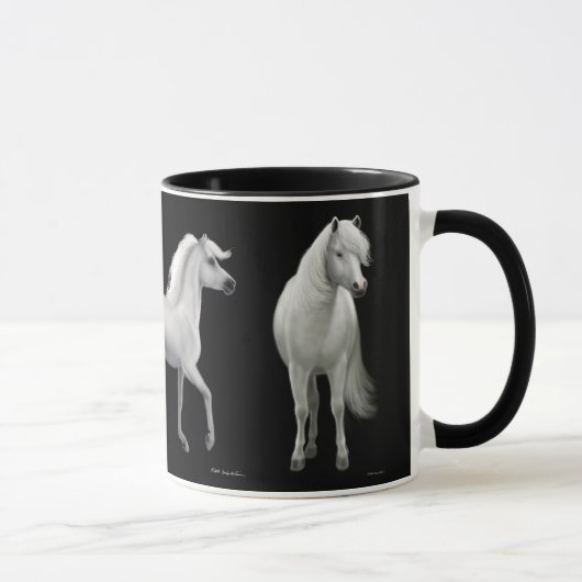 Tasse fière de chevaux blancs (Droite)