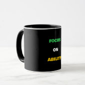 Tasse Fierté Handicap Texte Personnalisable Capaci (Devant gauche)