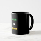 Tasse Fierté Handicap Texte Personnalisable Capaci (Devant droit)