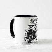 Tasse Fille à Trottinette (Devant gauche)