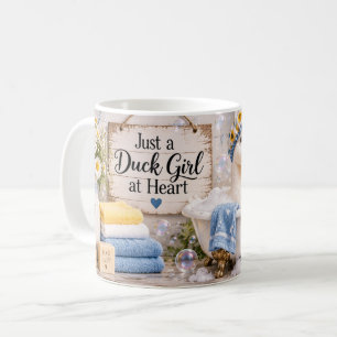 Tasse Fille Canard de cœur