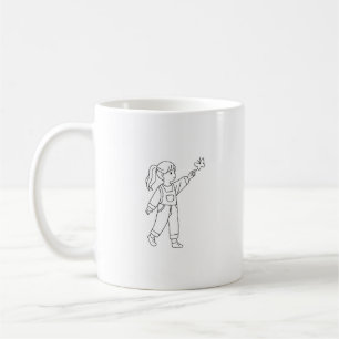 Tasse Fille d'Art en Ligne Minimaliste Butterfly