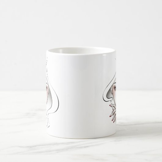 Tasse fille enfumée blanche minimal (Centre)