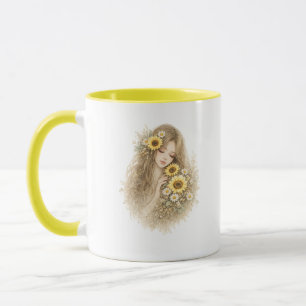 Tasse Fille Florale Sérénité Tournesol