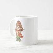 Tasse Fille Sweater de Noël Adorable (Devant gauche)