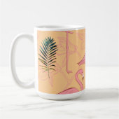 Tasse Flamant Rose Jaune Doré & Rose (Gauche)