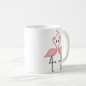 Tasse Flamants Roses en amour (Devant droit)