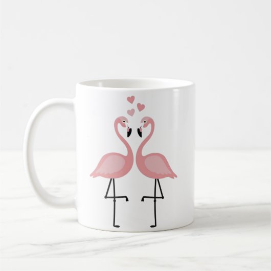 Tasse Flamants Roses en amour (Gauche)