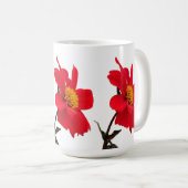 Tasse Fleur de Dahlia Rouge (Devant droit)