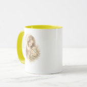 Tasse Fleur de Fille Florale au Clair de Lune (Devant gauche)