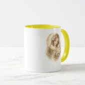 Tasse Fleur de Fille Florale au Clair de Lune (Devant droit)