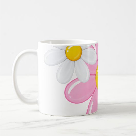 Tasse Fleur de Marguerite Rose (Gauche)