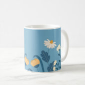 Tasse Fleur de Naissance d'Avril Blue Daisy Floral (Devant droit)