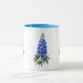 Tasse Fleur de Naissance de Juillet – Delphinium (Centre)