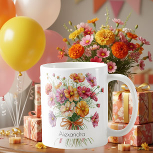 Tasse Fleur de Naissance d'Octobre Soucis