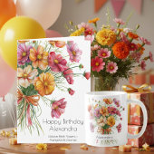 Tasse Fleur de Naissance d'Octobre | Soucis