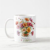 Tasse Fleur de Naissance d'Octobre | Soucis (Gauche)