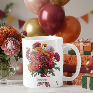 Tasse Fleur de Naissance Novembre Chrysanthèmes
