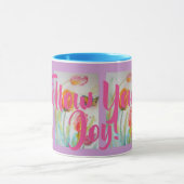 Tasse Fleur de Tulipe Mauve Aquarelle Tulipe Rose (Centre)