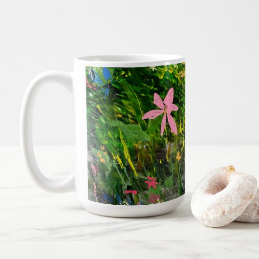 Tasse Fleur Rose (Avec donut)