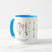 Tasse Fleur Sauvage Motivationnelle 'Fleurir avec  (Devant gauche)