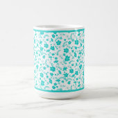 Tasse Fleurie Blanche Turquoise (Centre)