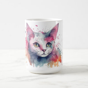 Tasse Fleurie Chat