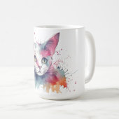 Tasse Fleurie Chat (Devant droit)