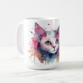 Tasse Fleurie Chat (Devant gauche)