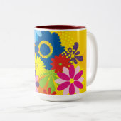 Tasse fleurie de deux tons (Devant droit)