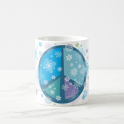 TASSE fleurie de signe de paix (Centre)