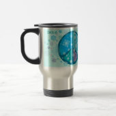 Tasse fleurie de voyage de signe de paix (Gauche)
