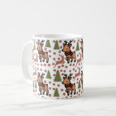 Tasse fleurie mignonne au renne (Devant gauche)