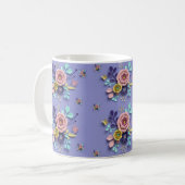 Tasse Fleurie Pastel Violet (Devant gauche)