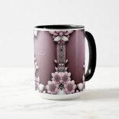 Tasse Fleurie Rose (Devant droit)