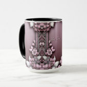 Tasse Fleurie Rose (Devant gauche)