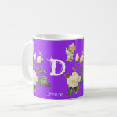 Tasse Fleurie Violette Angel Rose (Devant gauche)