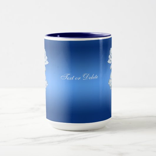 Tasse Fleurs Aquarelle Bleue (Centre)