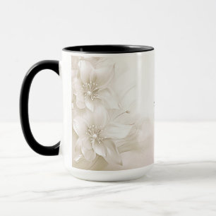 Tasse Fleurs Blanches Ivoire