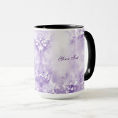 Tasse Fleurs Blanches Violettes (Devant droit)