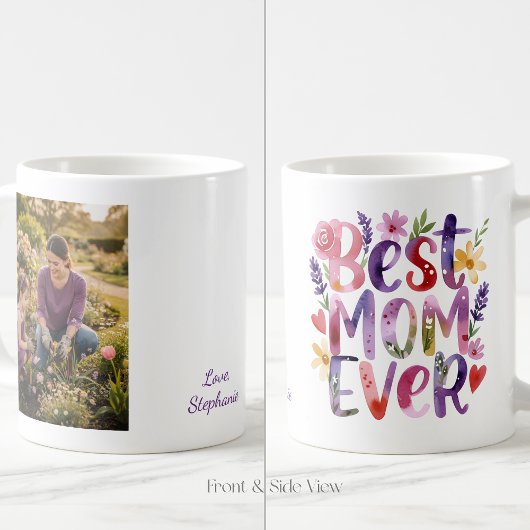 Tasse Fleurs Colorées Meilleure Maman