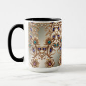 Tasse Fleurs de Bijou Or Élégant (Gauche)