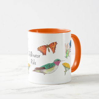 Tasse Fleurs d'été Papillon Abeilles Colibris