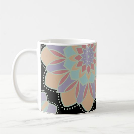 Tasse Fleurs Mandala Pastel (Gauche)