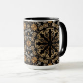 Tasse Fleurs Ornementales Dorées (Devant droit)