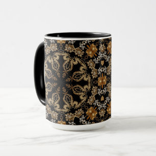 Tasse Fleurs Ornementales Dorées