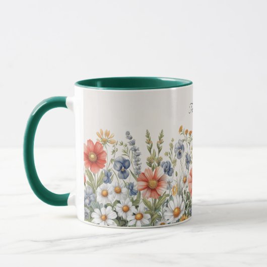 Tasse Fleurs Sauvages Colorées (Gauche)