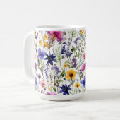 Tasse Fleurs Sauvages Rose Violet (Devant gauche)